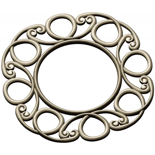 Sunlit Loop Frame - ornate round frame 3D model (STL for CNC)