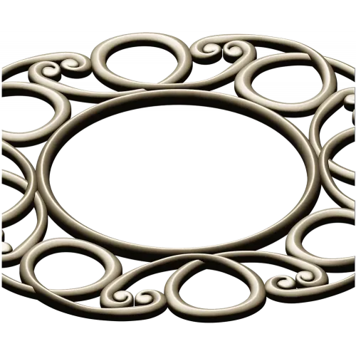 Sunlit Loop Frame - ornate round frame 3D model (STL for CNC)