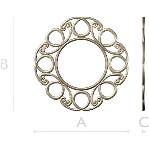 Sunlit Loop Frame - ornate round frame 3D model (STL for CNC)