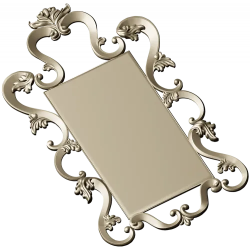 Rococo Rectangular Carved Frame STL