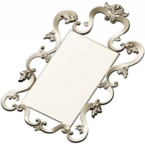 Rococo Rectangular Carved Frame STL