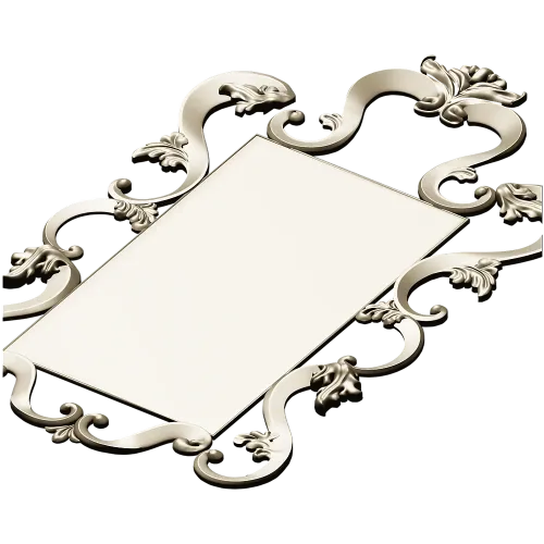 Rococo Rectangular Carved Frame STL