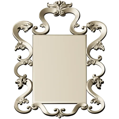 Rococo Rectangular Carved Frame STL