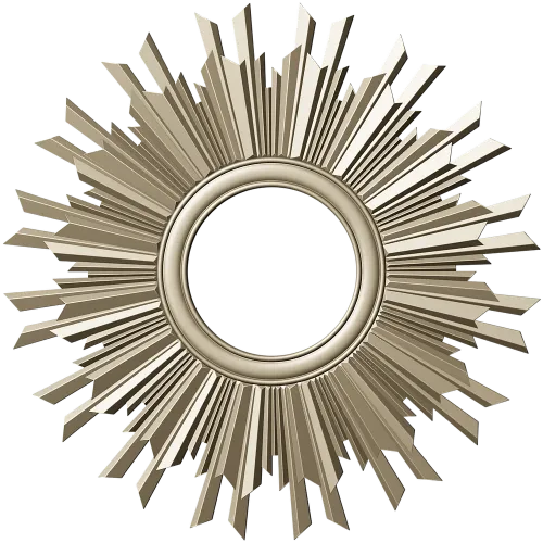 Sunburst Ornamental Frame STL for CNC