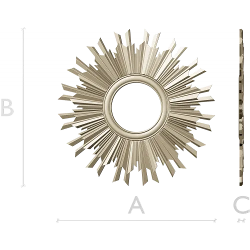 Sunburst Ornamental Frame STL for CNC