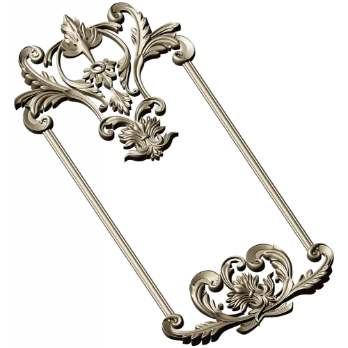 Ornate Rococo Frame STL for CNC Milling