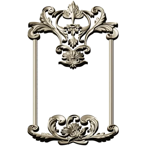 Ornate Rococo Frame STL for CNC Milling