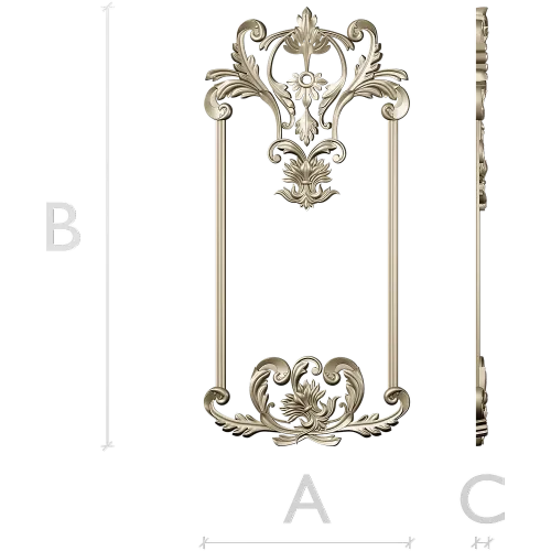 Ornate Rococo Frame STL for CNC Milling