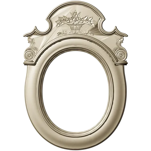 Aurelia Oval Cartouche - 3D STL Frame for CNC