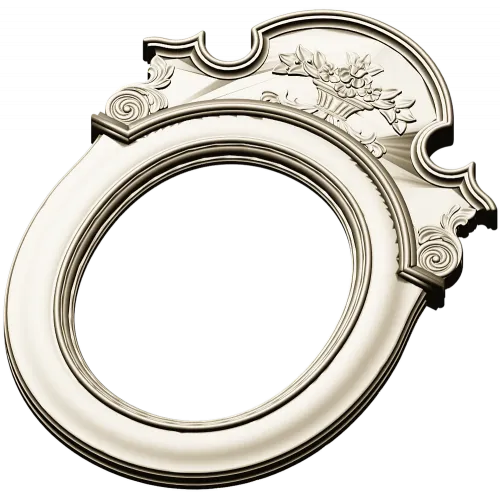 Aurelia Oval Cartouche - 3D STL Frame for CNC