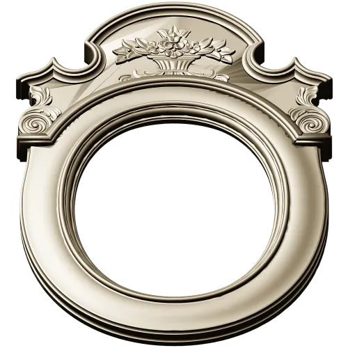 Aurelia Oval Cartouche - 3D STL Frame for CNC