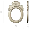 Aurelia Oval Cartouche - 3D STL Frame for CNC