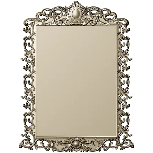 Rococo Ornamental Frame STL for CNC Milling