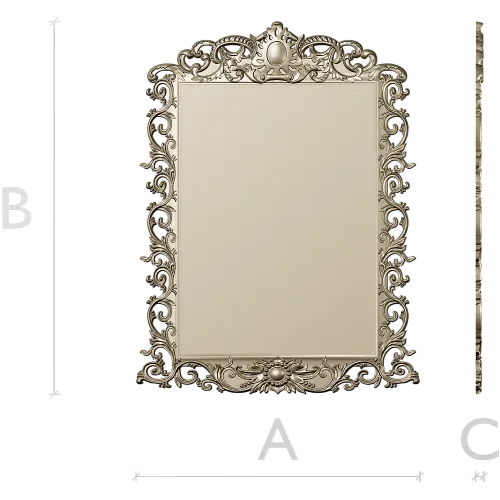 Rococo Ornamental Frame STL for CNC Milling