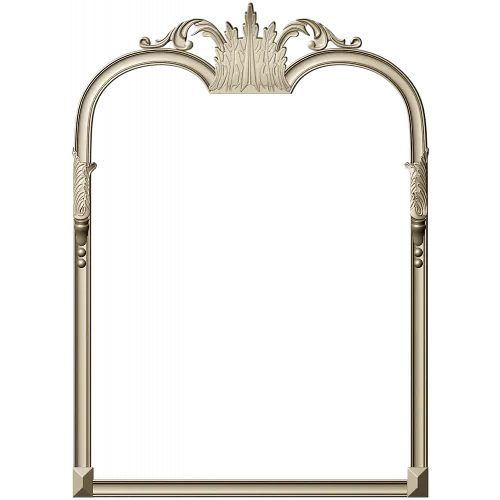 Ornate Crown Mirror Frame - STL 3D model for CNC milling