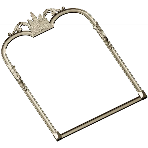Ornate Crown Mirror Frame - STL 3D model for CNC milling