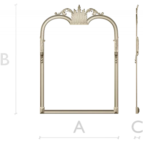 Ornate Crown Mirror Frame - STL 3D model for CNC milling