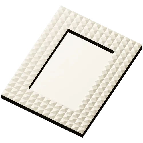 Pyramid Stud Frame STL - 3D model for CNC milling