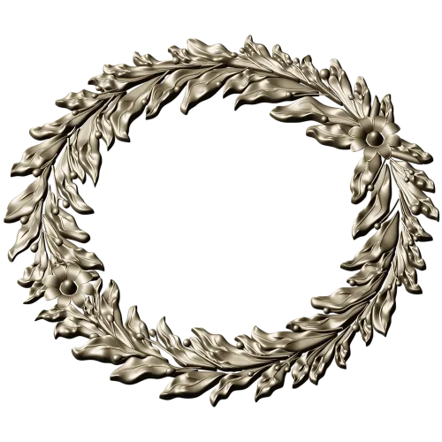 Laurel Wreath Relief - detailed 3D STL model for CNC