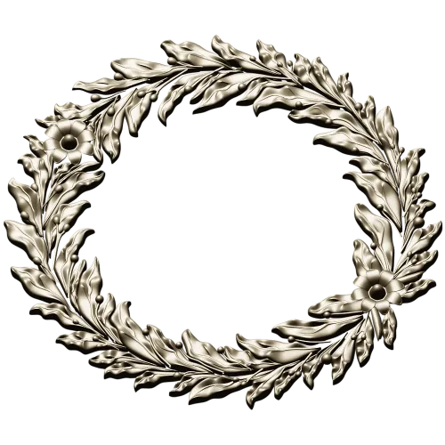 Laurel Wreath Relief - detailed 3D STL model for CNC