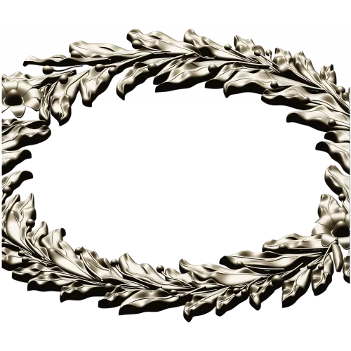 Laurel Wreath Relief - detailed 3D STL model for CNC