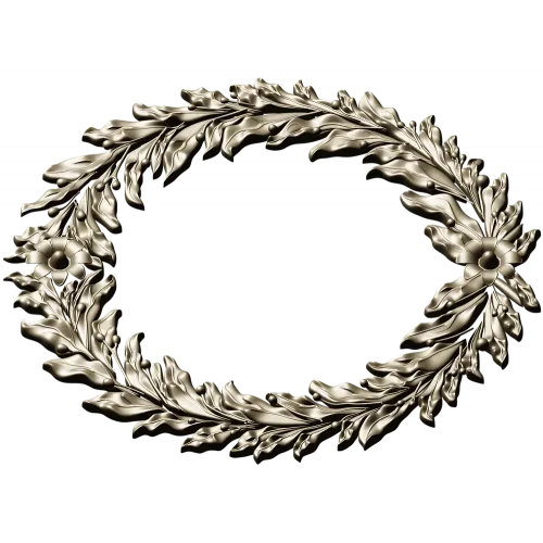 Laurel Wreath Relief - detailed 3D STL model for CNC