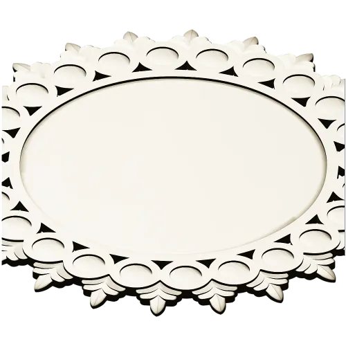 Sunburst Round Frame STL for CNC