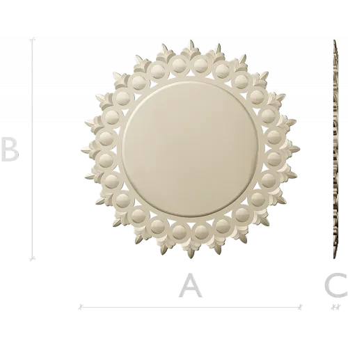 Sunburst Round Frame STL for CNC