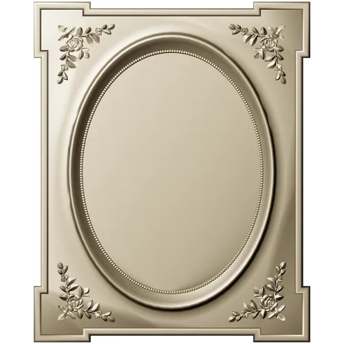 Ornamental Oval Cartouche STL for CNC