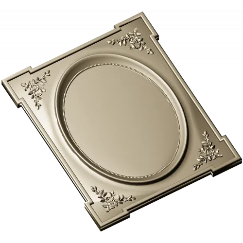 Ornamental Oval Cartouche STL for CNC