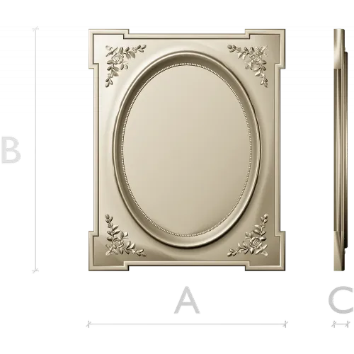 Ornamental Oval Cartouche STL for CNC