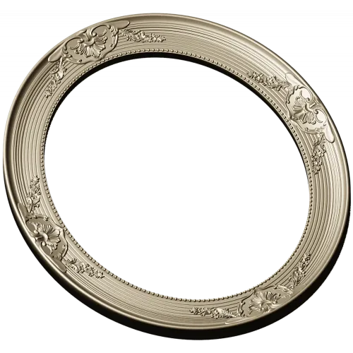 Fleuron Oval Frame STL for CNC