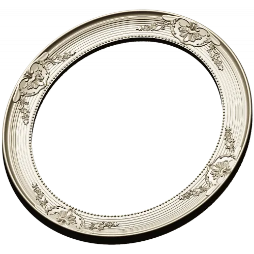 Fleuron Oval Frame STL for CNC