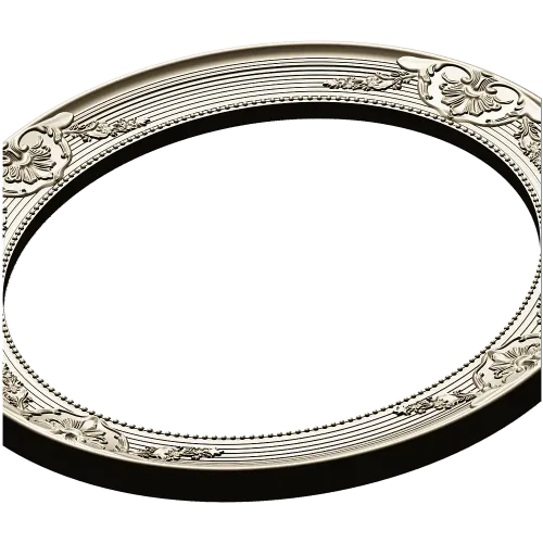 Fleuron Oval Frame STL for CNC