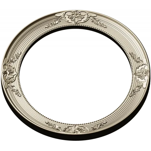 Fleuron Oval Frame STL for CNC