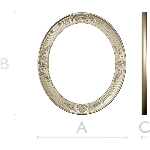 Fleuron Oval Frame STL for CNC