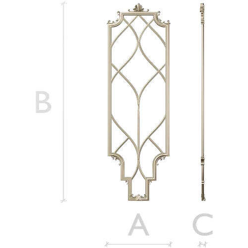 Elysian Lattice Vertical Panel - STL 3D model for CNC