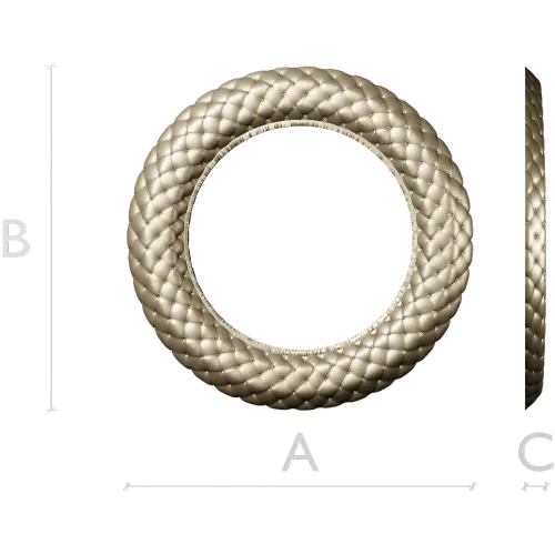 Braided Ring Frame - STL 3D model for CNC milling