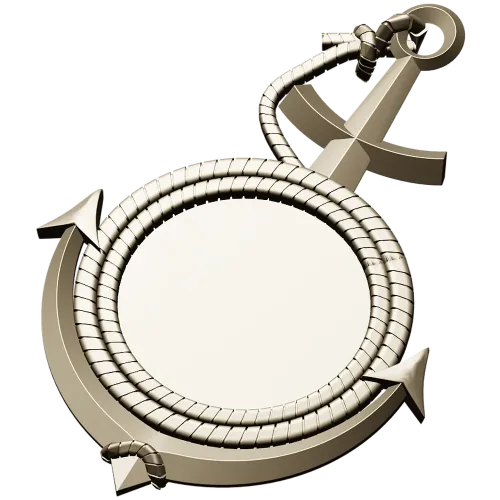Anchor Medallion - STL 3D Model for CNC