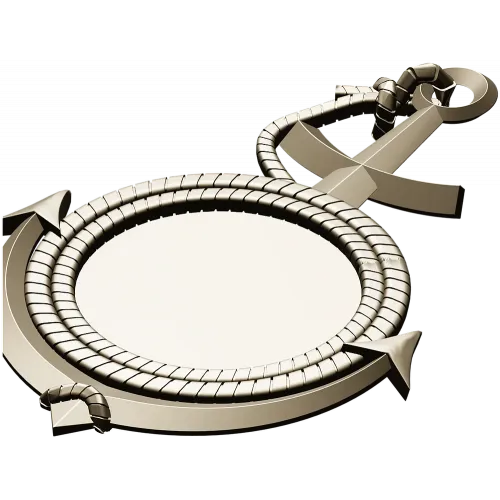 Anchor Medallion - STL 3D Model for CNC