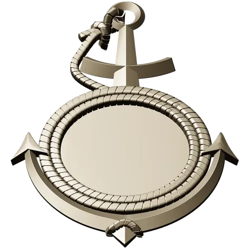 Anchor Medallion - STL 3D Model for CNC