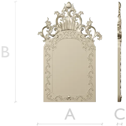 Рокайльная резная рама для ЧПУ (STL)