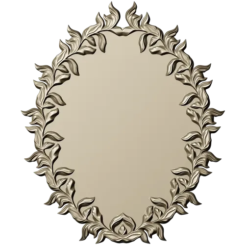 Oval Laurel Frame STL for CNC Router