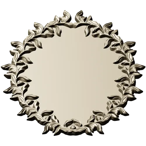 Oval Laurel Frame STL for CNC Router