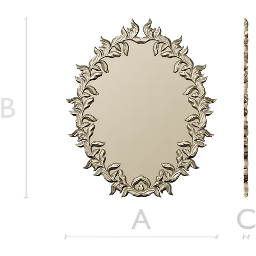 Oval Laurel Frame STL for CNC Router