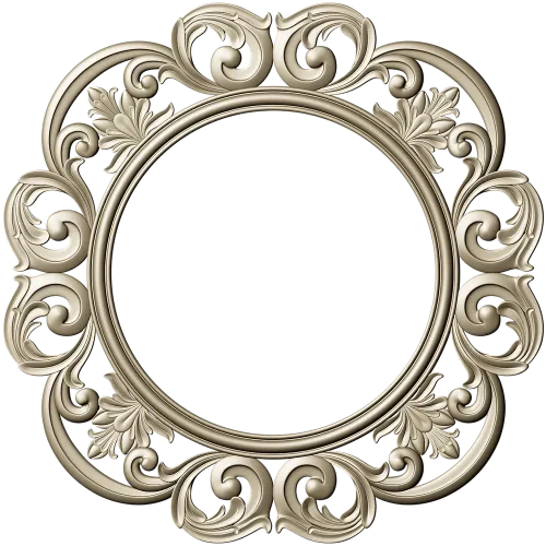 Ornate Rococo Round-in-Square Frame STL for CNC
