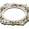 Baroque Round Frame STL for CNC - Ornate Rocaille Design