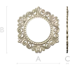 Baroque Round Frame STL for CNC - Ornate Rocaille Design