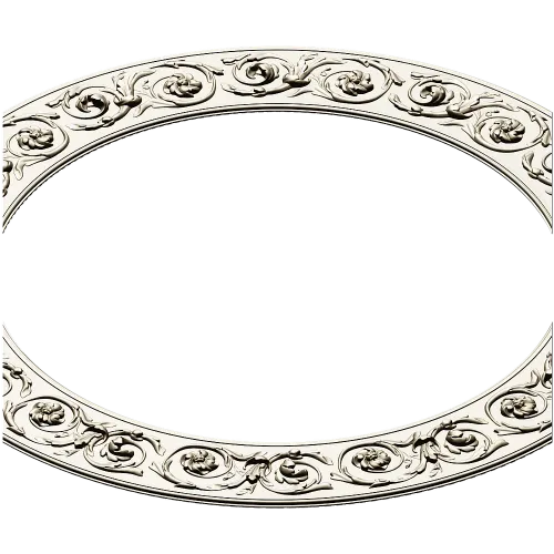 Декоративная круглая рамка с розетками - STL модель для ЧПУ