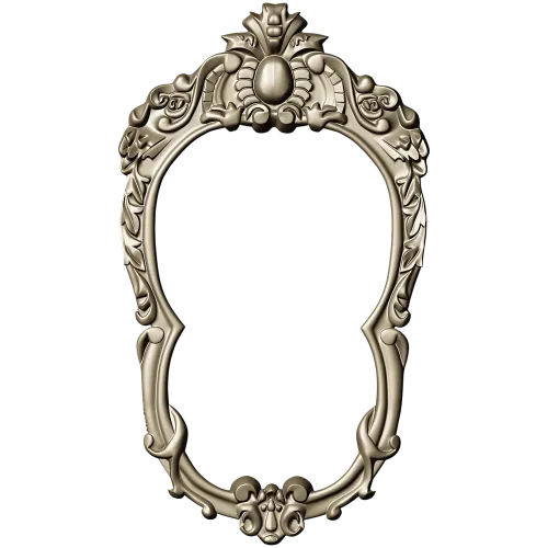 Ornate Oval Frame STL for CNC